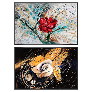 Art Set with Versatile Frames 3D model image 1 