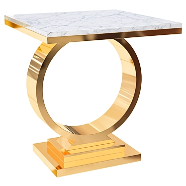 Luxury Golden Marble Coffee Table 3D model image 1 