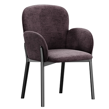 Modern Upholstered Fabric Armchair 3D model image 1 