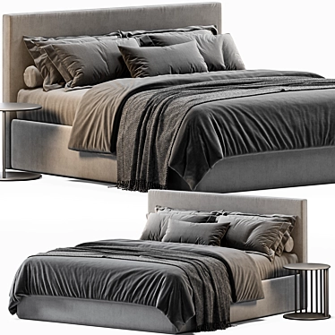 Elegant Flou Notturno Bed Model 3D model image 1 