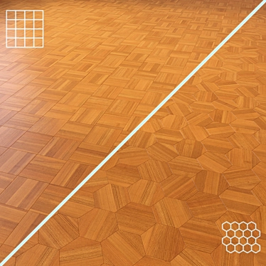 Title: Wooden Floor 3D Model 3D model image 1 