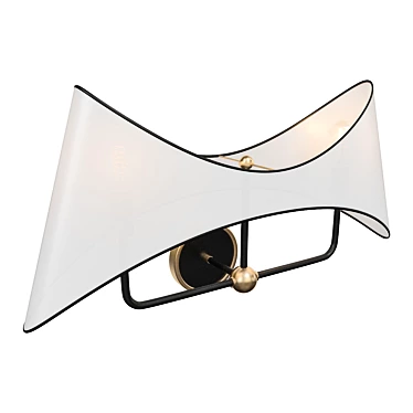 Curved Elegance Wall Sconce 3D model image 1 