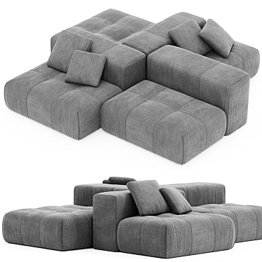 Modern Saba Italia Pixel Sectional 3D model image 1 
