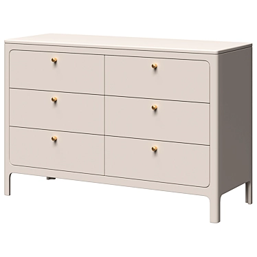 Bromley Wide Chest of Drawers 3D model image 1 