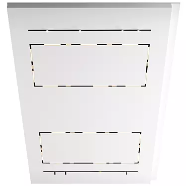 Shadow Seam Ceiling with Track Lights 3D model image 1 