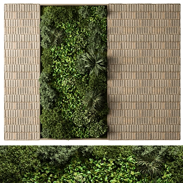 Concrete Vertical Garden Wall Tile 3D model image 1 