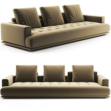 Contemporary Zanotta SHIKI Sofa 3D model image 1 