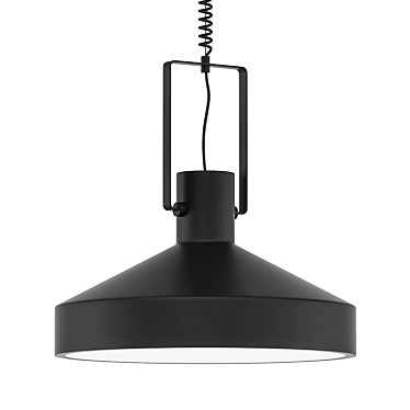 Modern Black Ceiling Light 3D model image 1 