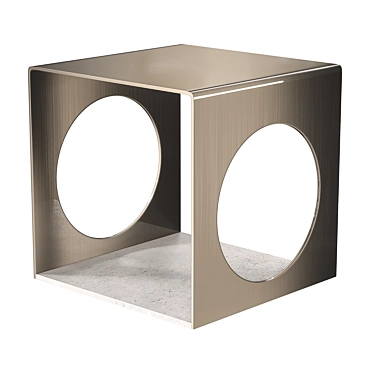 Modern Cube Circle Coffee Table 3D model image 1 