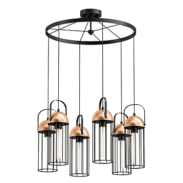 Elegant Anemon 5062 Pendant Chandelier 3D model image 1 