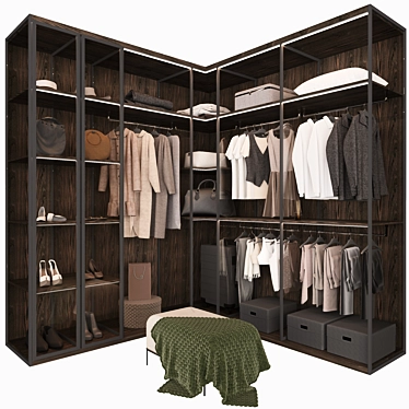 Modern Style Wardrobe Composition 3D model image 1 