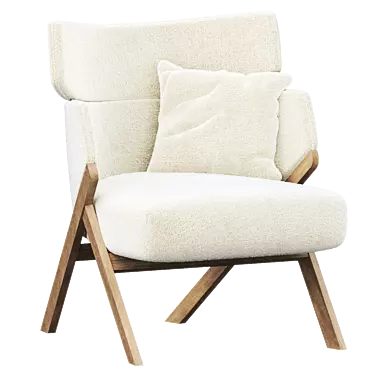 Modern 3D Cordial Chair Design 3D model image 1 