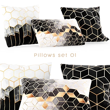 Decorative Pillow Set 01 3D model image 1 