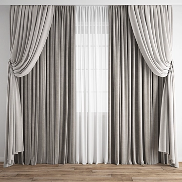 Polygonal Model Curtain Texture 3DS Max 3D model image 1 