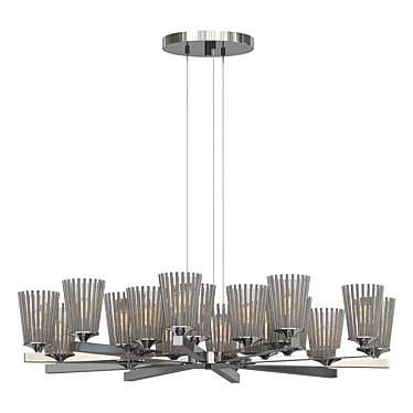 Modern LED Halo Suspension Light 3D model image 1 