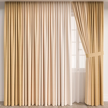 Elegant Curtain 3D Model Polys: 72778 3D model image 1 