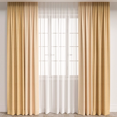 Modern Curtain 3D Model Render 3D model image 1 