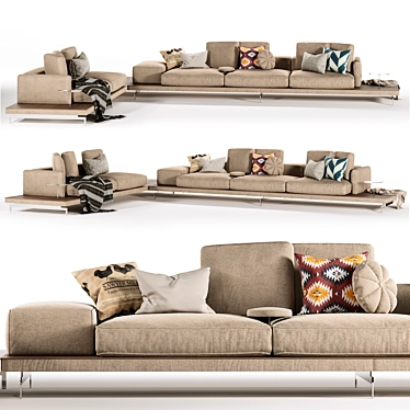 B&B Italia Sofa: Dock High 3D model image 1 