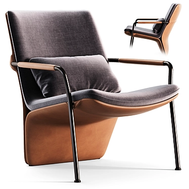 Elegant Arabesque Armchair 3D Model 3D model image 1 