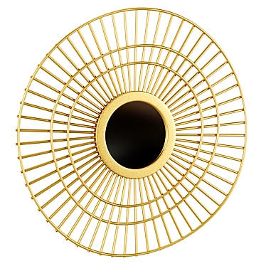 Spyk Brass Sun Mirror: Elegant Sunburst 3D model image 1 