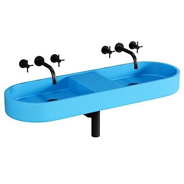 Sleek Double Basin Design 3D model image 1 