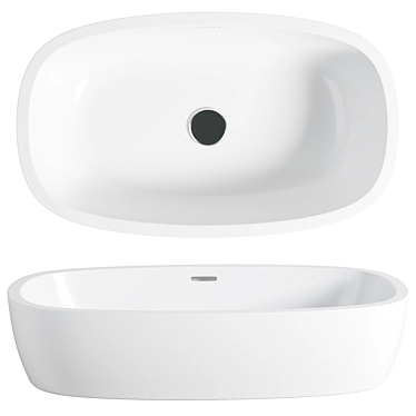 Deep Vessel Sink White Acrylic 3D model image 1 