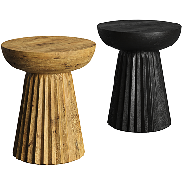 Elegant Mango Wood Side Table 3D model image 1 