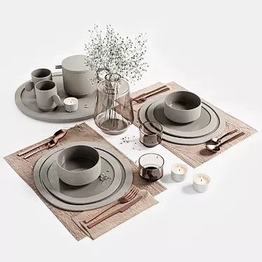  Designer Tableware Set Maarten Bass 3D model image 1 