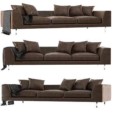 Modern Moooi Zliq Sofa Set 3D model image 1 