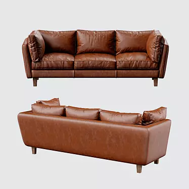 Premium Leather Sofa Div-705 3D model image 1 