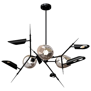 Elegant Lumia Chandelier Fixture 3D model image 1 