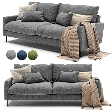 Modern 3 Seater Sofa Collection 🌈 3D model image 1 