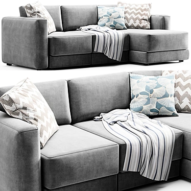 Modern 2015 Texas Corner Sofa 3D model image 1 