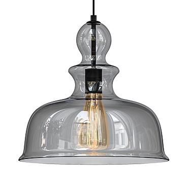 Industrial Graphite Pendant Light 3D model image 1 