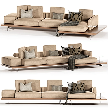 B&B Italia Dock High Sofa 3D model image 1 