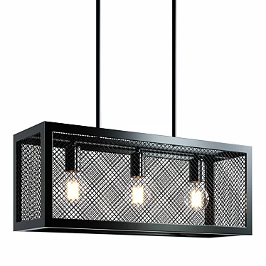 Modern Geometric Kitchen Pendant Light 3D model image 1 