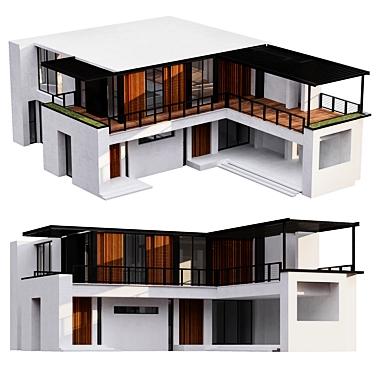 Modern Architectural 3D Model 3D model image 1 