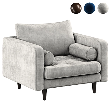 Sven V-Ray Sofa 3D Model 3D model image 1 