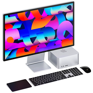 Apple Studio Display & Mac Studio Set 3D model image 1 