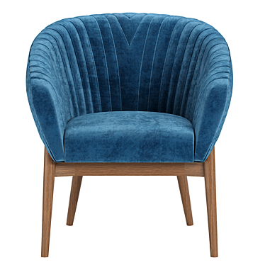 Channel-Back Upholstered Armchair 3D model image 1 