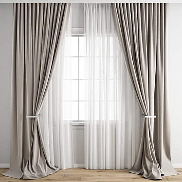 Detailed Curtain Model Archive 3D model image 1 