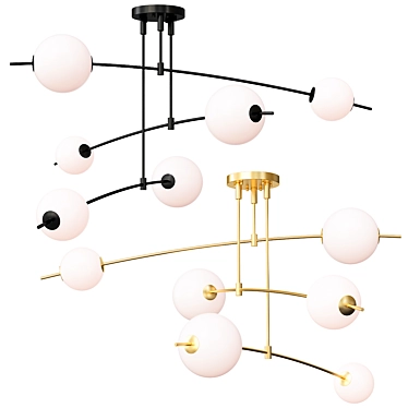 Modern Designer Chandelier in Freer 3D model image 1 