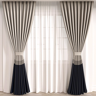 Versatile 3D Curtain Model: 46144 Polys, 48011 Verts 3D model image 1 