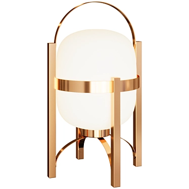 Modern Brass Stand Table Lamp 3D model image 1 