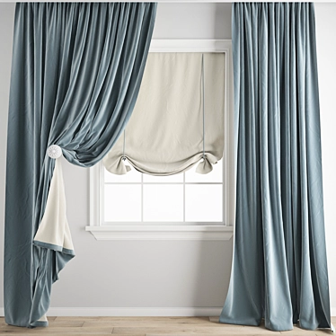 Detailed Curtain Model Pack 3D model image 1 