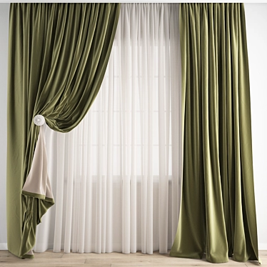 Detailed Curtain 3D Model Archive 3D model image 1 