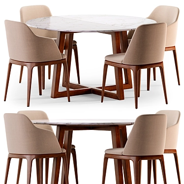  Poliform Grace Dining Set 3D model image 1 
