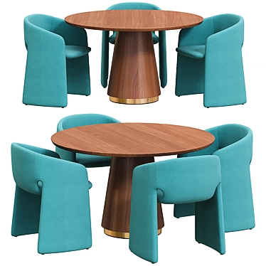 Celeste Armchair - Elegant Dining Set 3D model image 1 