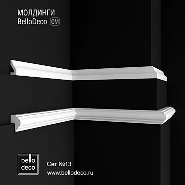 Deco Molding Set for Panels 3D model image 1 