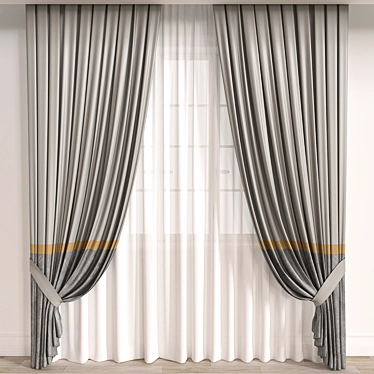 Vray Corona Curtain 3D Model 3D model image 1 